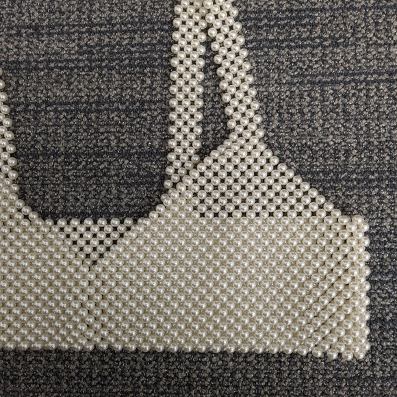 Faux Pearl Beaded Crop Top - Picture 3 of 10